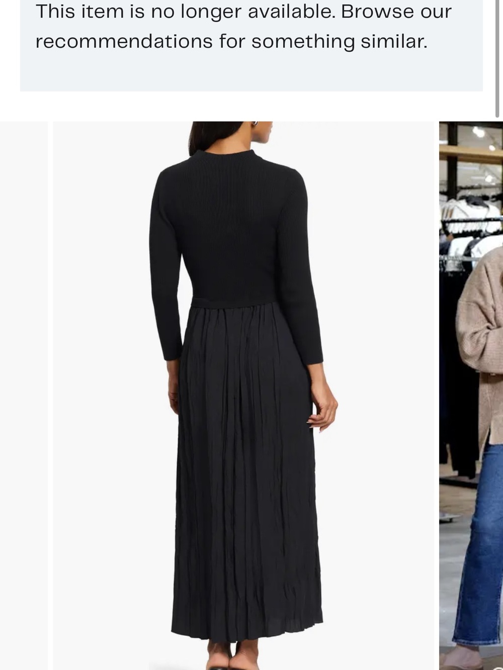 NIC+ZOE Black Long-Sleeve Pleated Maxi Dress size large